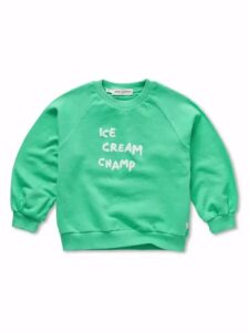 Raglan sweatshirt ice cream champ - Jade Green