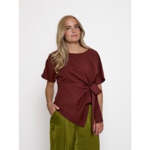 Rebecca Blouse - Maroon Red