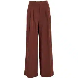 Rebecca Wide Pant - Maroon Red