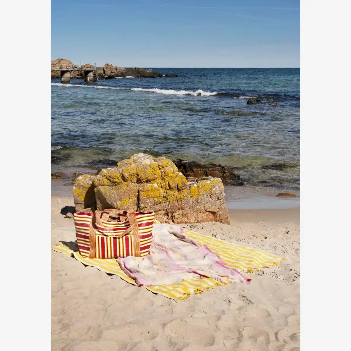 Recycled PP bag - Red, white, yellow, black