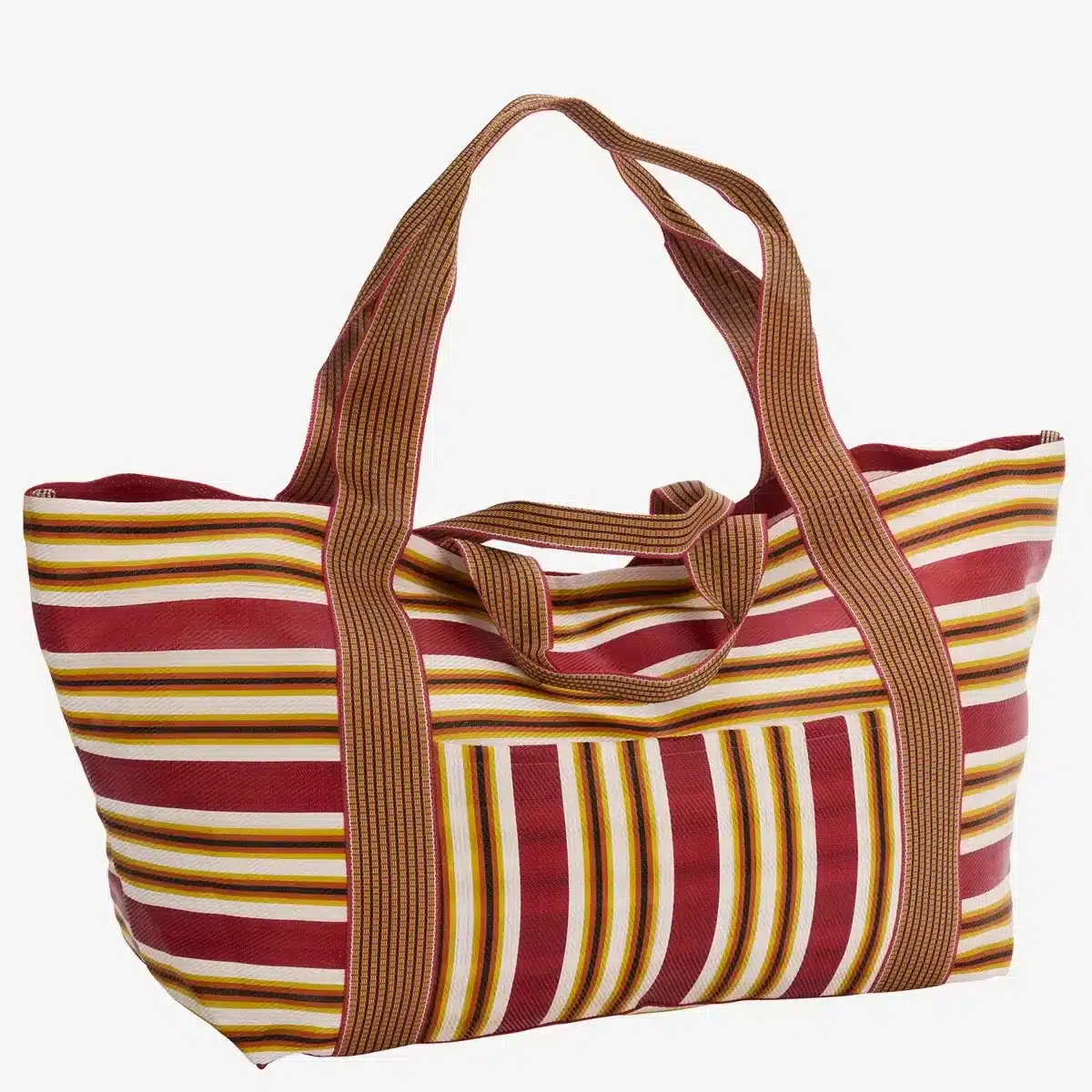 Recycled PP bag - Red, white, yellow, black