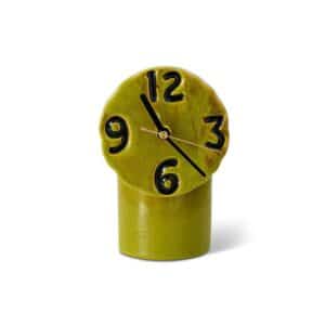 Retro ceramic clock - Olive