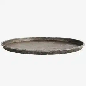Reused round iron tray