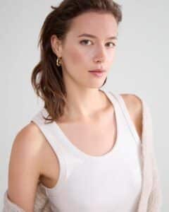 Rib tanktop cotton rib – Ivory
