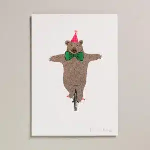 Risograph Print A4 - Circus Bear