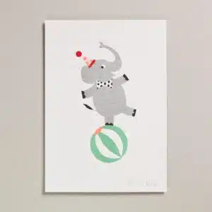 Risograph Print A4 - Elly on Ball