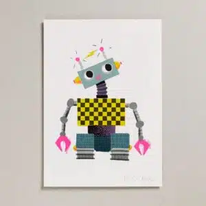 Risograph Print A4 - Robot