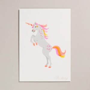Risograph Print A4 - Unicorn