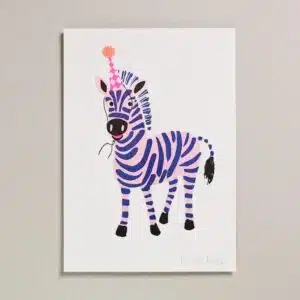 Risograph Print A4 - Zebra