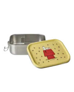 Roestvrijstalen Lunchbox - Geel - Snoopy Print