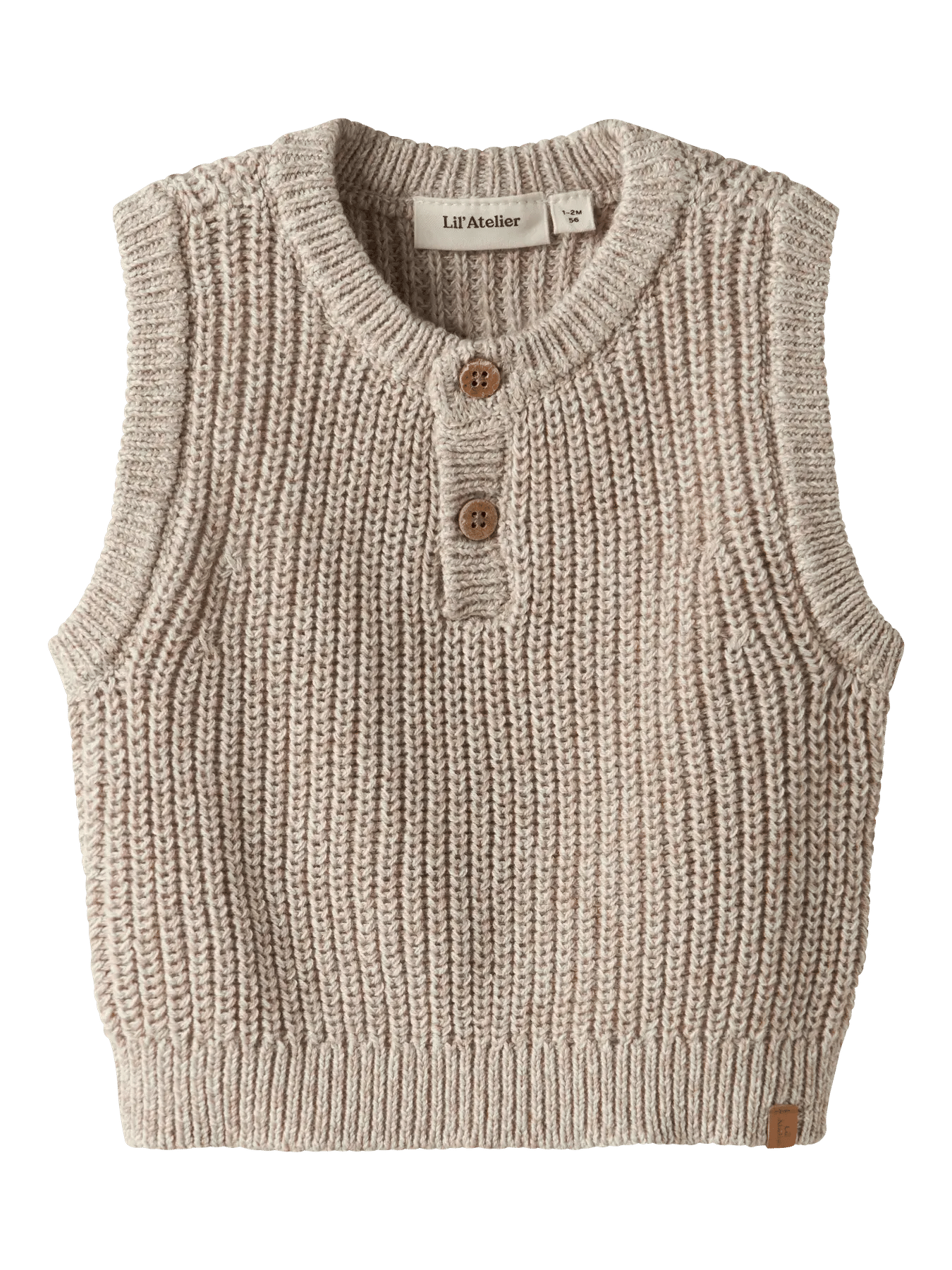 Rokko Knit Vest - Oxford Tan Melange