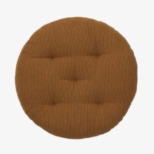 Round cotton chair pad - Sugar almond, black