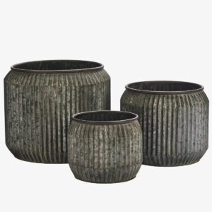 Round galvanized planter Small