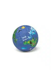 Rubber bal Wereld - 13 cm