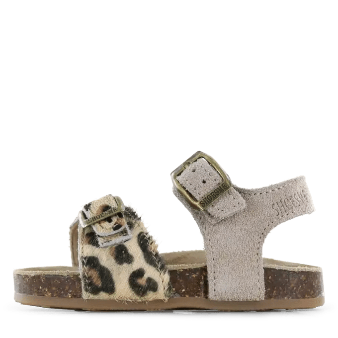 Sandaal Basic - Taupe Leopard