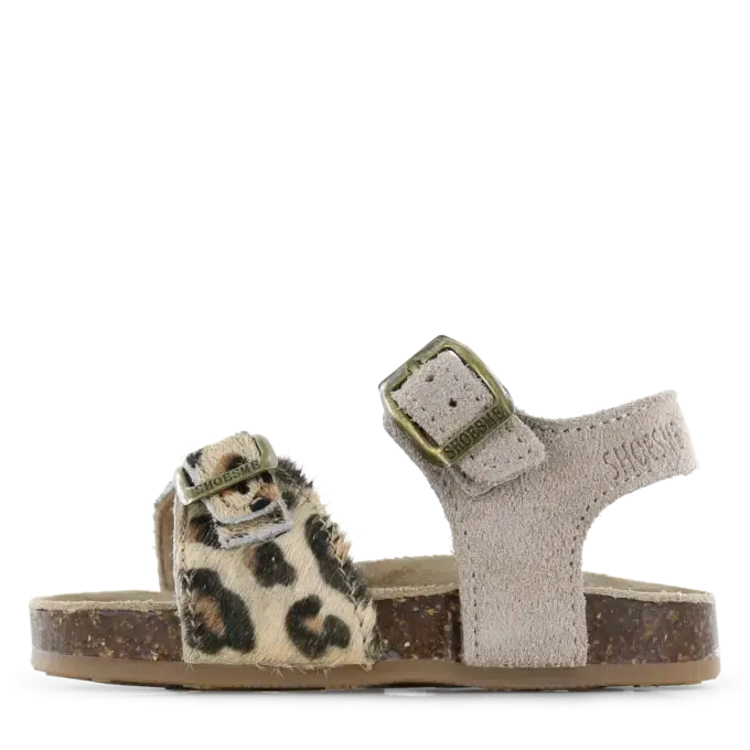 Sandaal Basic - Taupe Leopard