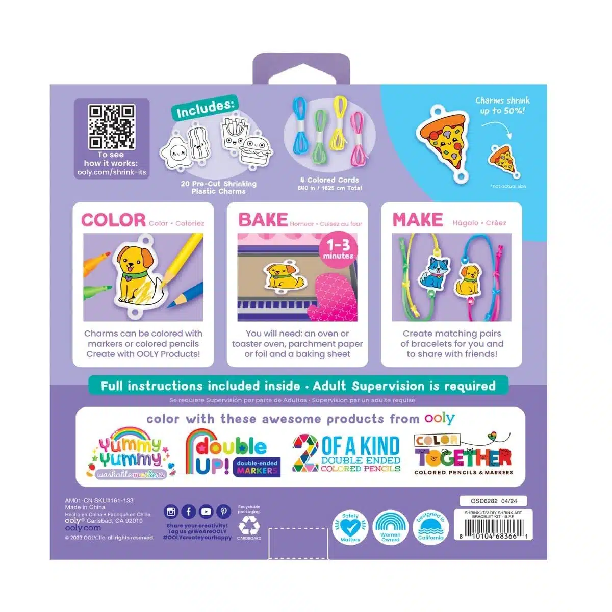 Shrink-Its! D,I,Y, Shrink Art Bracelets Kit – B,F,F,