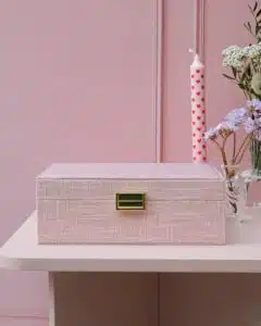 Sieradendoos Louise - Linnen Roze