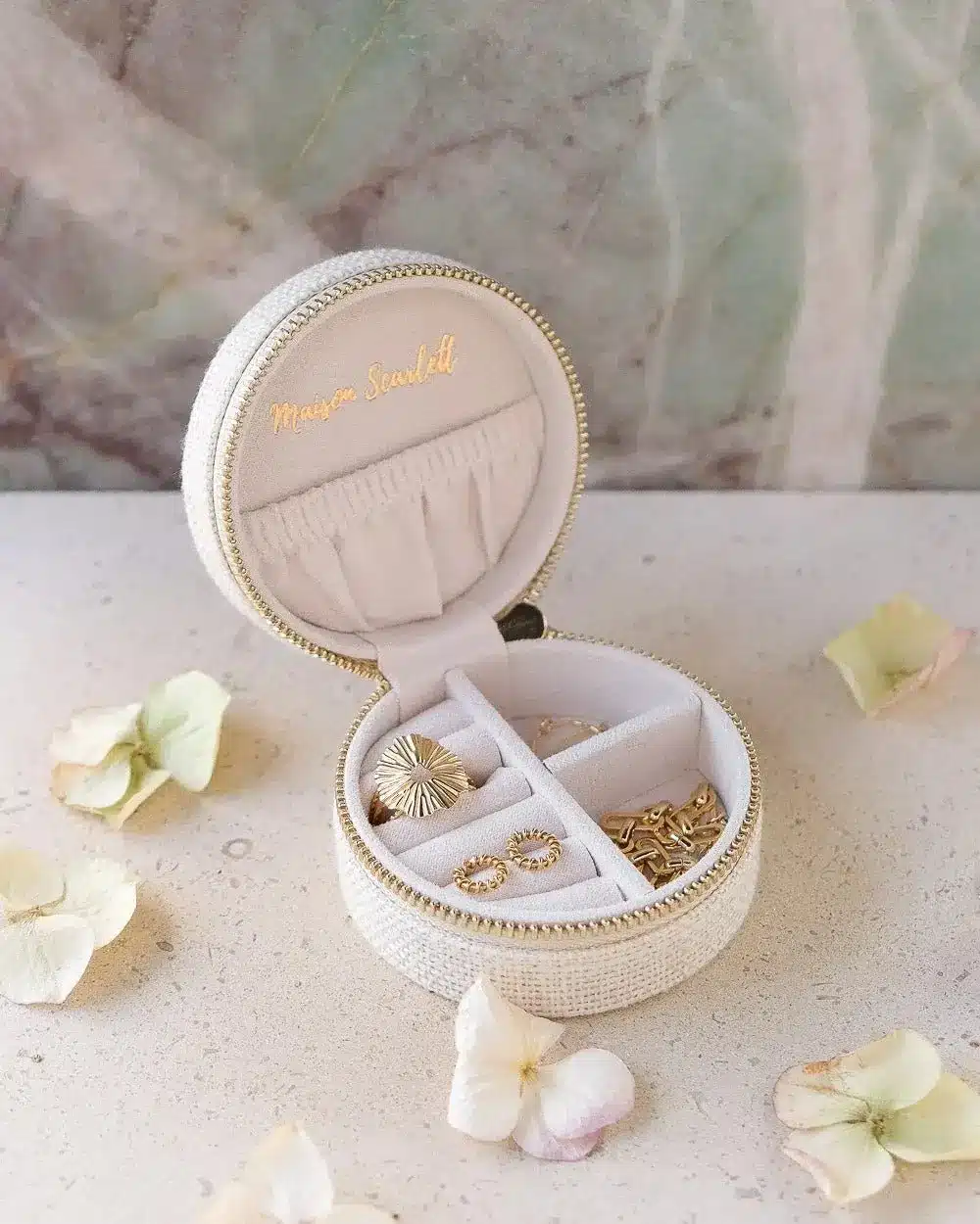 Sieradendoosje Yvonne - Linnen Beige