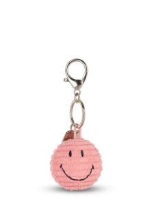 Smiley Keychain Corduroy - Bubblegum Pink