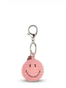 Smiley Keychain Corduroy - Bubblegum Pink