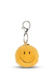 Smiley Keychain Fuzzy - Yellow