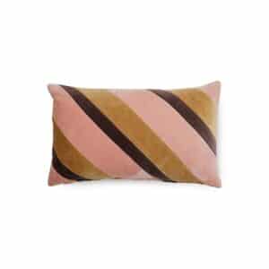 Striped velvet cushion 50x30 - Sunkissed