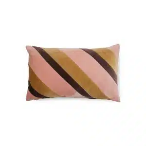 Striped velvet cushion 50x30 - Sunkissed