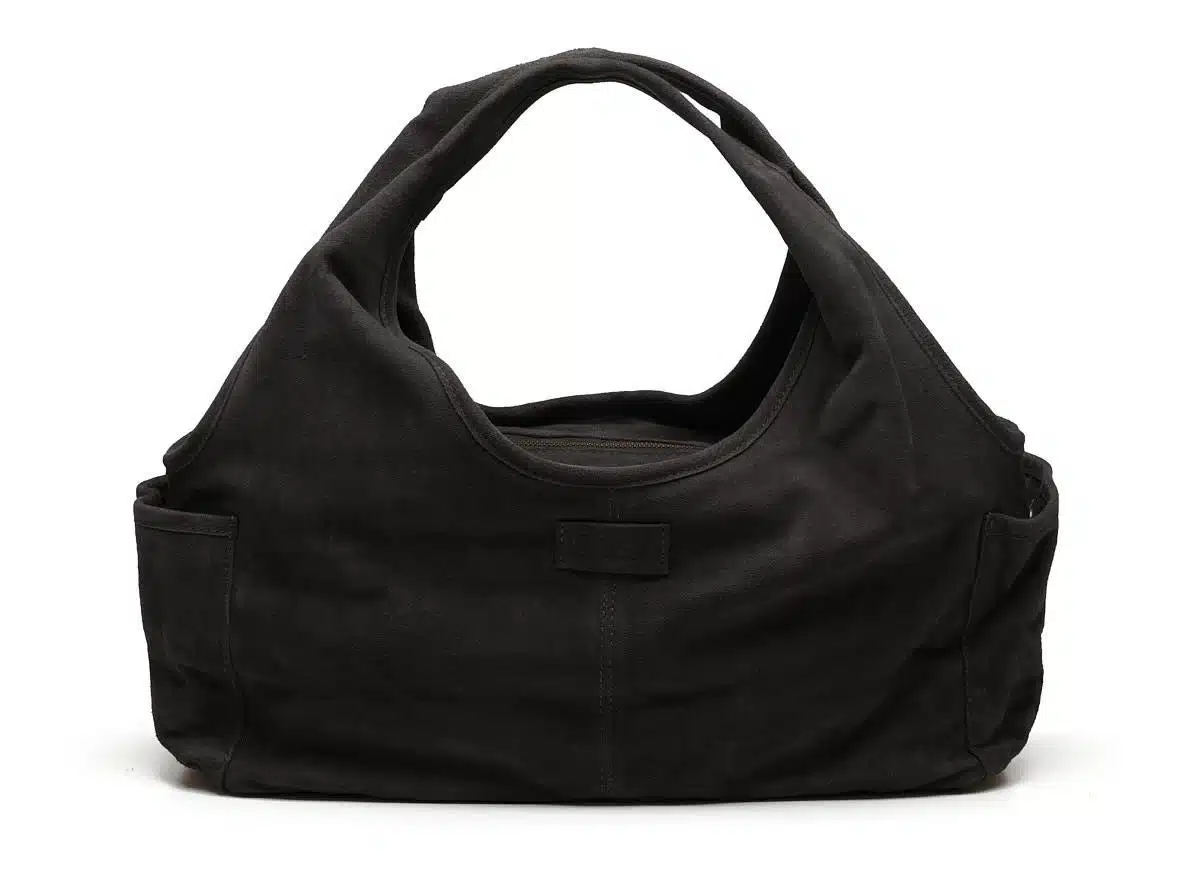 Suede Sophie Mini Shopper Black