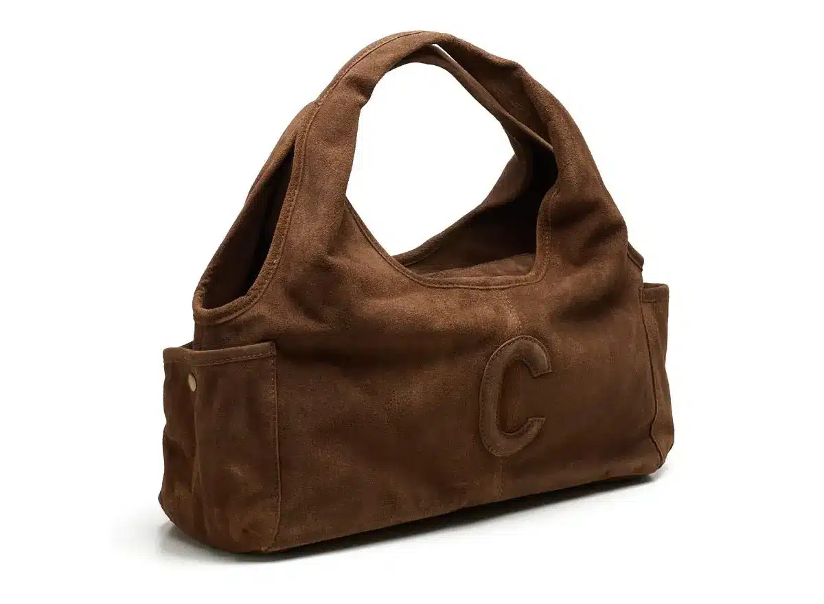 Suede Sophie Mini Shopper Cognac