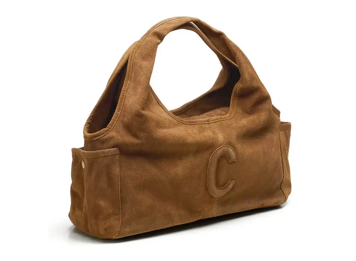 Suede Sophie Mini Shopper Light Cognac