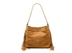 Suede Stormy Fringes Big Light Cognac