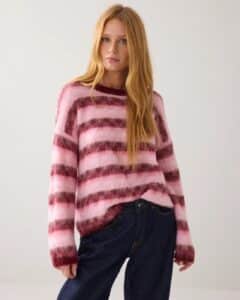 Sweater Brushed alpaca blend knit – Multicolour