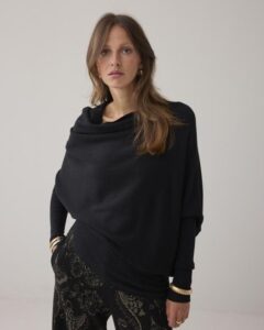 Sweater Viscose blend knit – Black