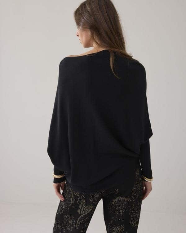 Sweater Viscose blend knit – Black