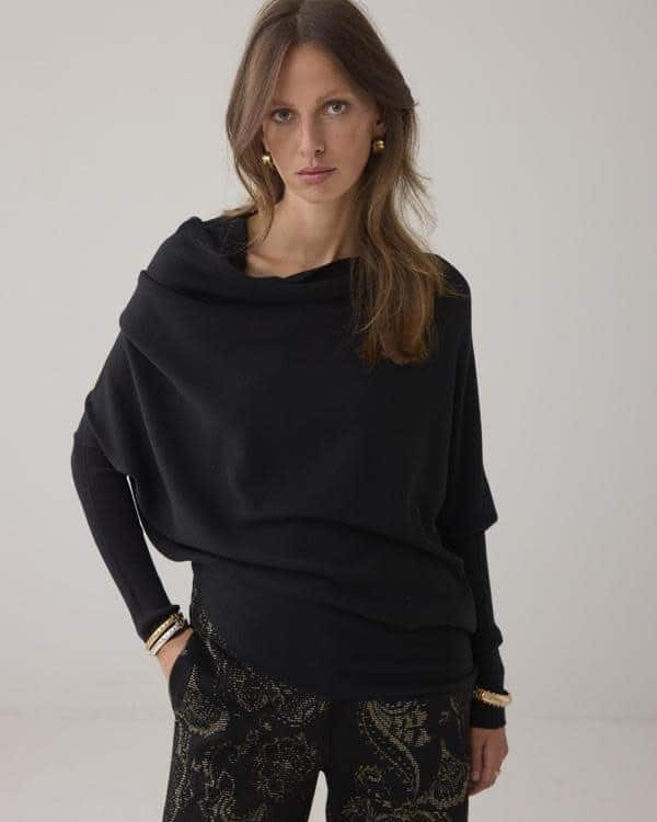 Sweater Viscose blend knit – Black