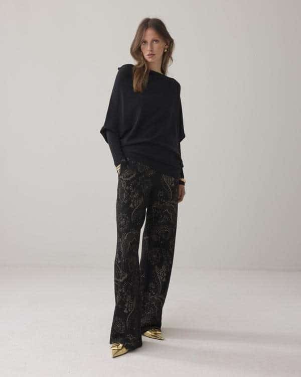 Sweater Viscose blend knit – Black