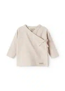 T-Shirt Tut Wrap LS – Light Beige Mel, 0M/50