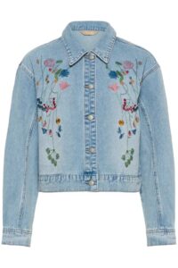Tiala Aniceta Embroidery Jacket - Light Blue Wash