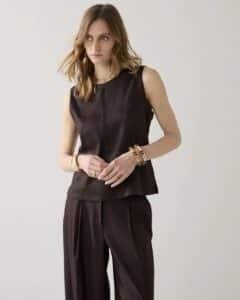 Top Linen blend - Coffee