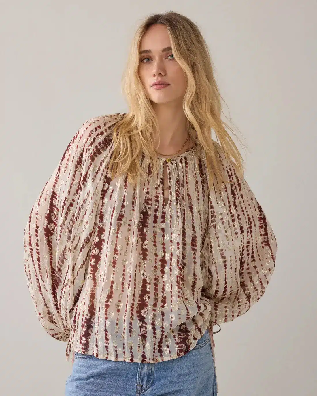 Top Tiedye georgette - Brickred