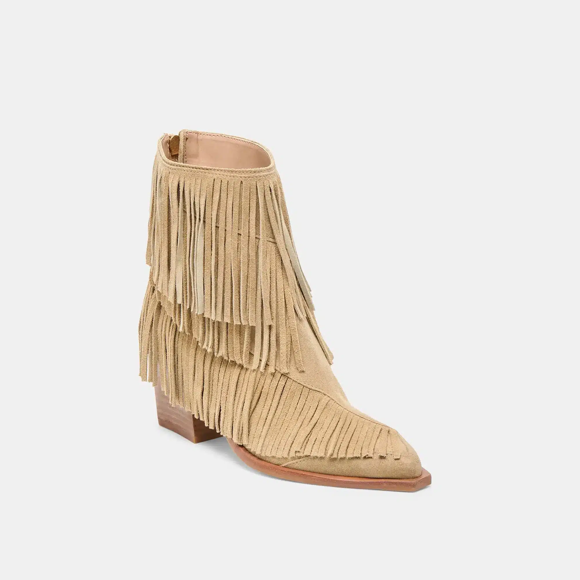 Torey Booties - Dark Taupe Suede