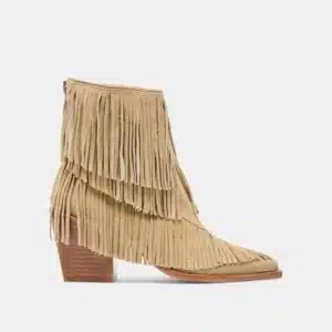 Torey Booties - Dark Taupe Suede