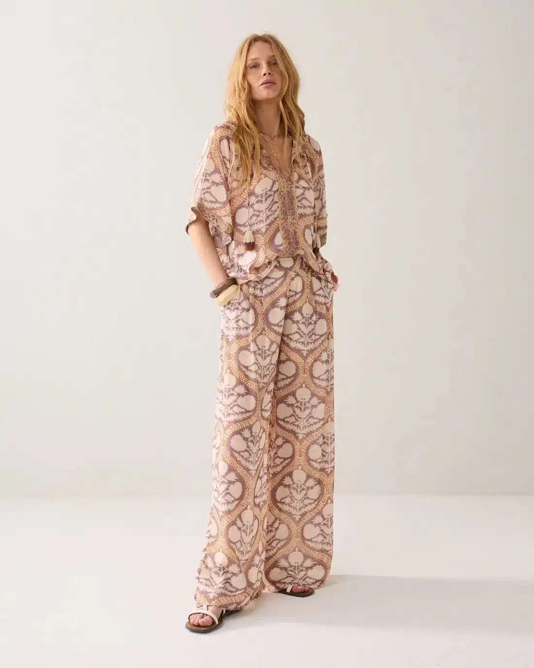 Trousers Art deco print – Multicolour