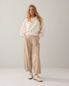 Trousers balloon fit Cotton blend - Alpaca