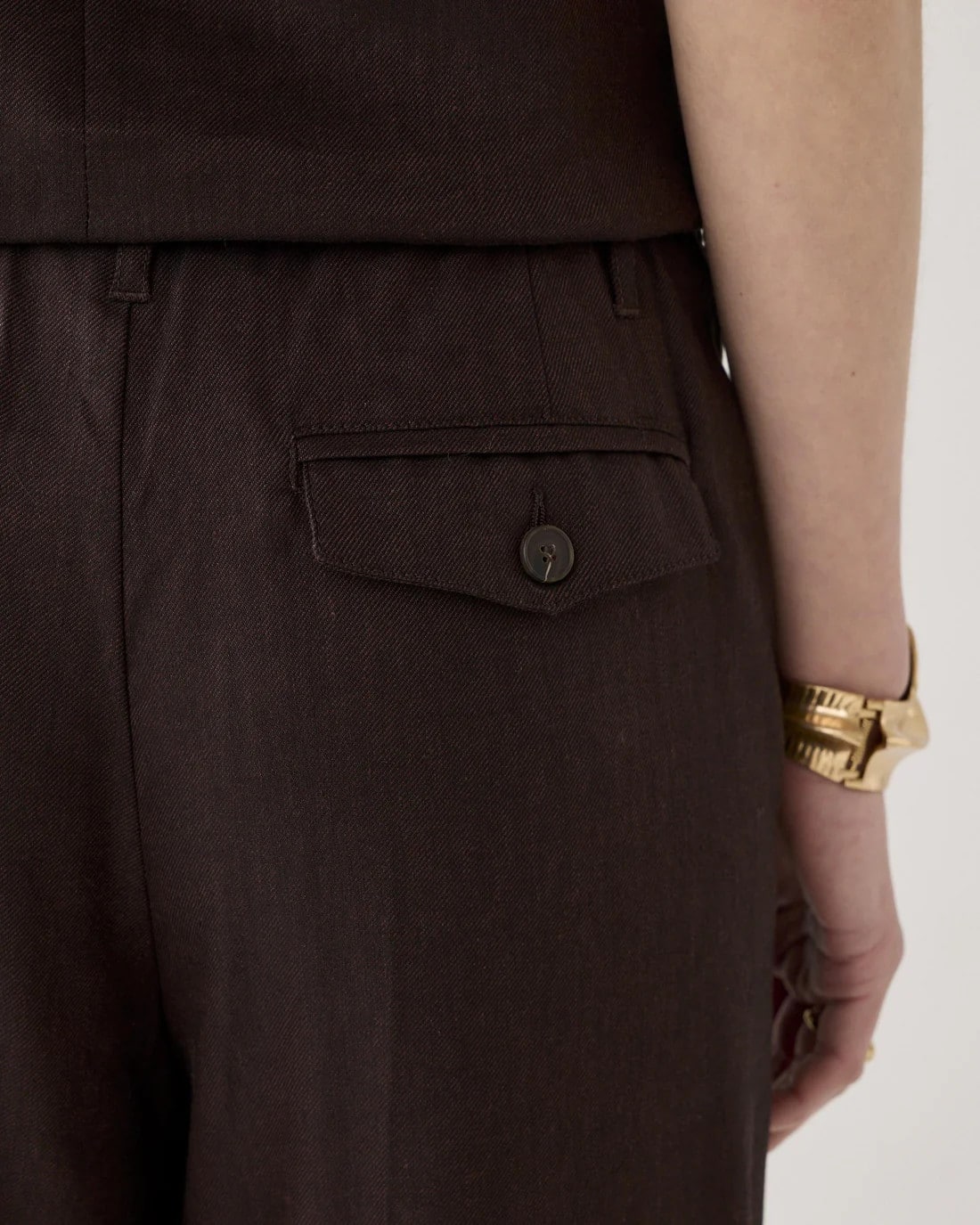 Trousers Linen blend - Coffee