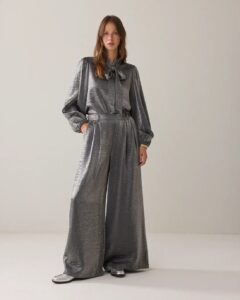 Trousers Metallic shine – Midgrey