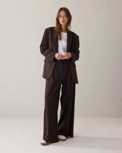 Trousers Pinstripe – Darkchocolate