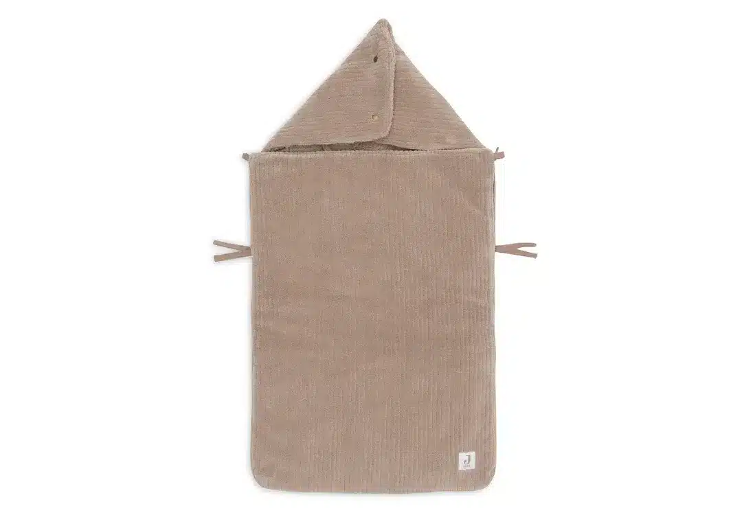 Voetenzak groep 0+ 3/5 punts gordel Cloudy Rib - Milky Coffee