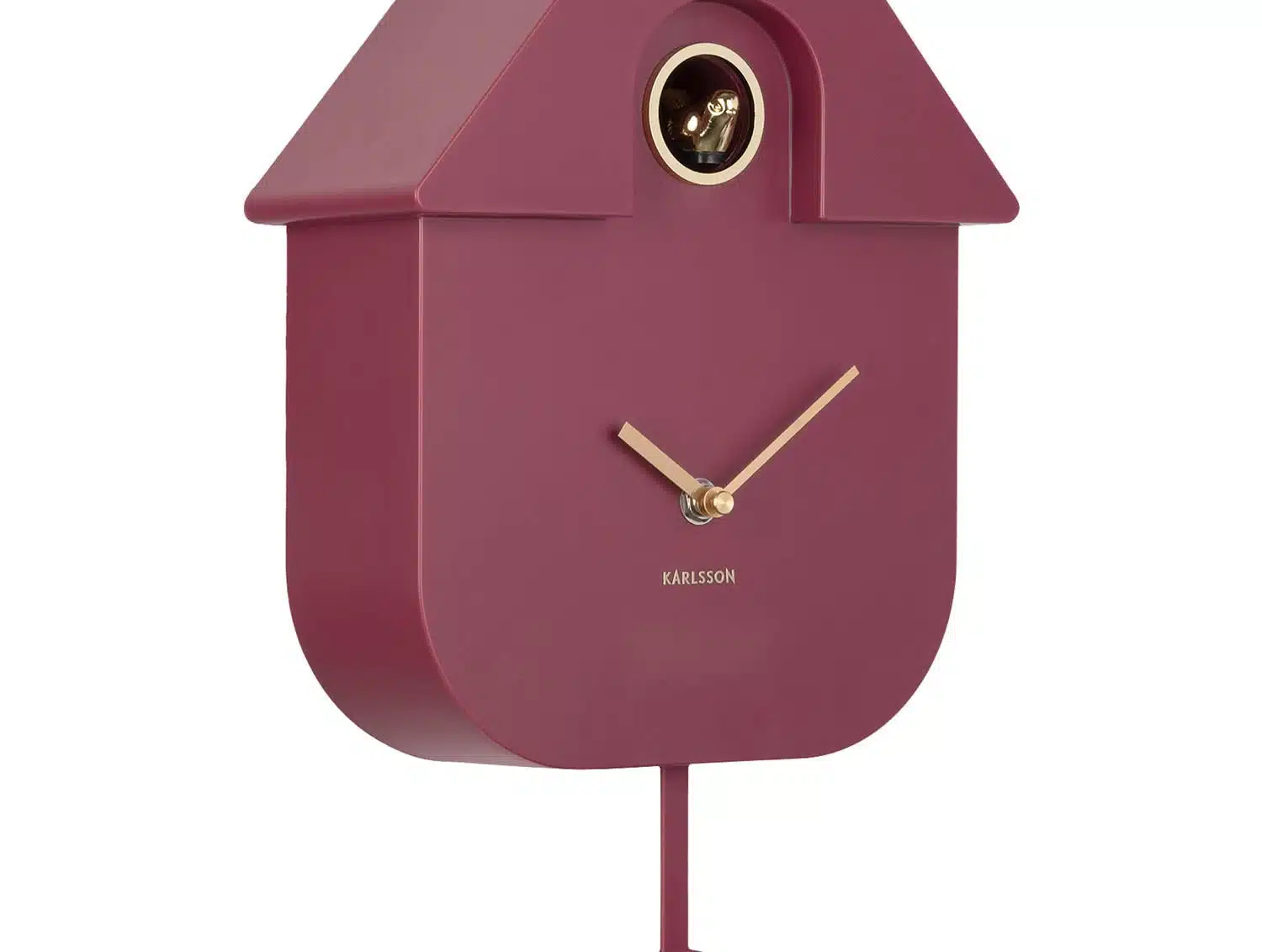 Wall Clock Modern Cuckoo Oro - Dark Mauve